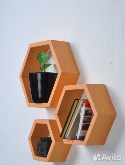 Полка настенная соты