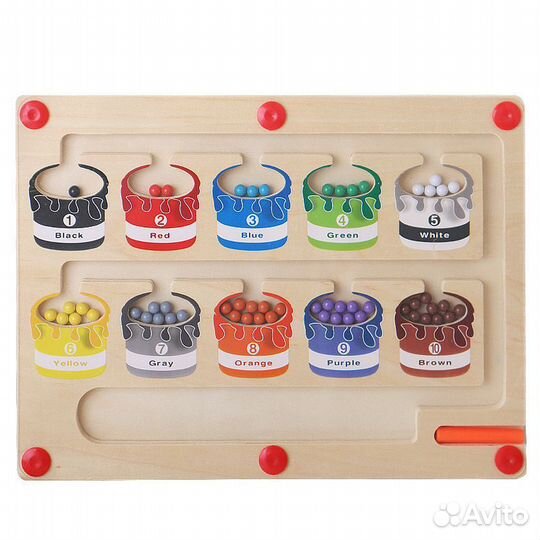 Магнитный лабиринт с шариками для детей