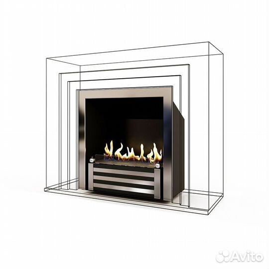 Биокамин в мраморном портале Firezo Diplomato