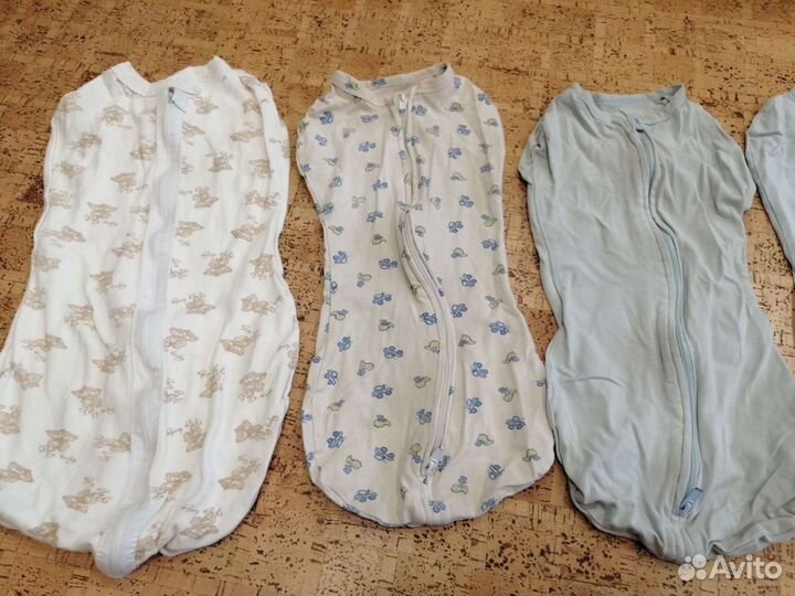Пелёнки кокон на молнии, слюнявчики, постель