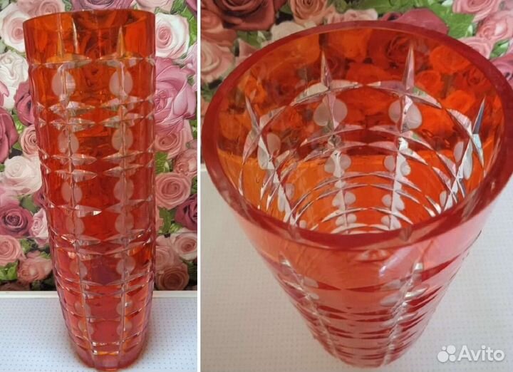 Хрустальная ваза для цветов СССР