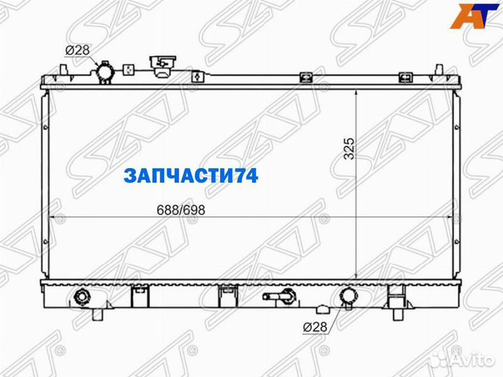 Радиатор Mazda 323 98-03 / Familia 98-08 / Familia S-Wagon 98-04 / Protеgе 98-04,SAT
