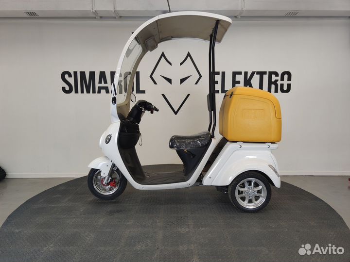 Электромопед Курьер-2, белый