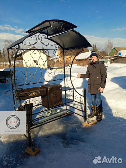 Кованые мангалы с крышей