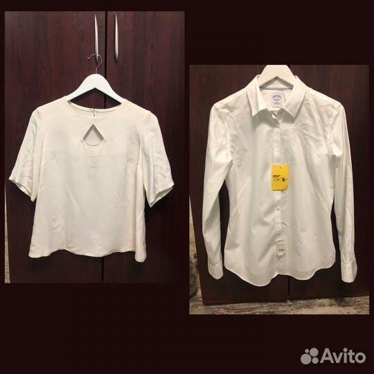 Блуза р 46 шелковая рубашка р 48 Brooks brothers