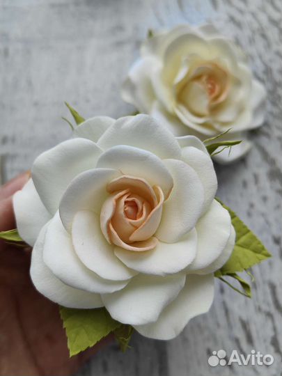 Резиночки для волос ручной работы с розами