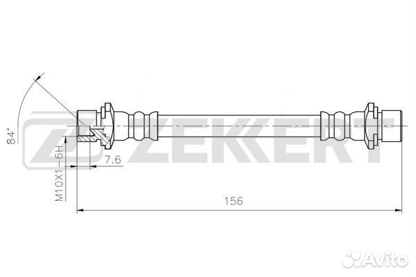 Шланг тормозной задний правый Toyota Corolla