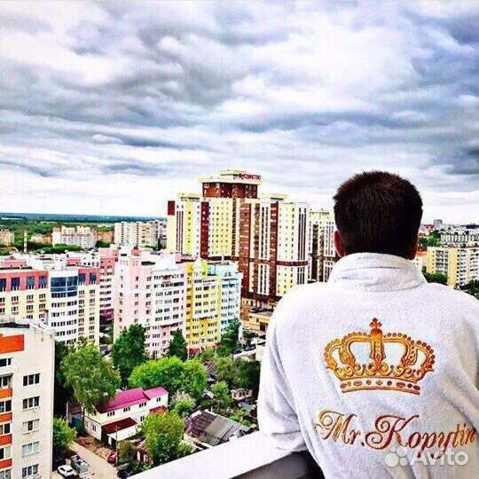 Махровые именные халаты с ручной вышивкой