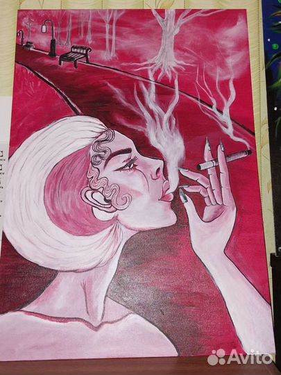 Картина акрилом на холсте