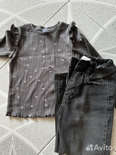 Вещи для девочки пакетом 104-110 zara hm