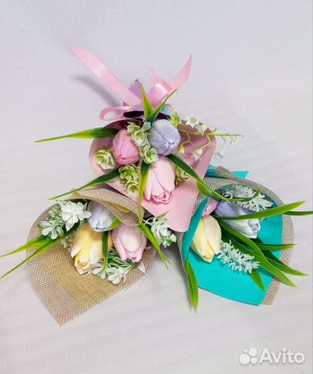 Букет тюльпанов из мыла