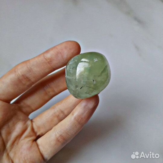 Лот: празиолит (зелёный аметист), пренит