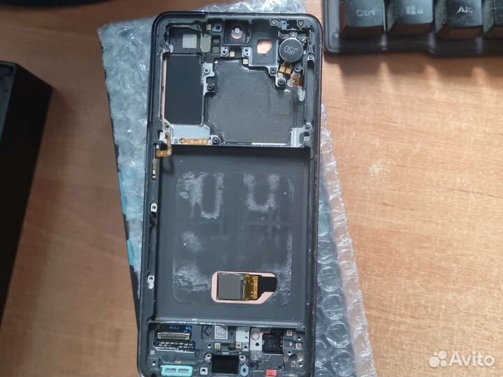 Дисплей в сборе с рамкой s21, оригинальный