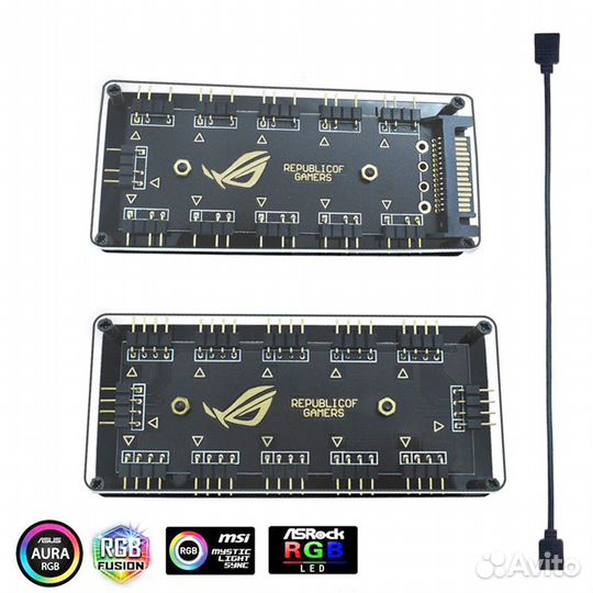 Сплиттер argb 5V 3pin on 10 ports, 30cm