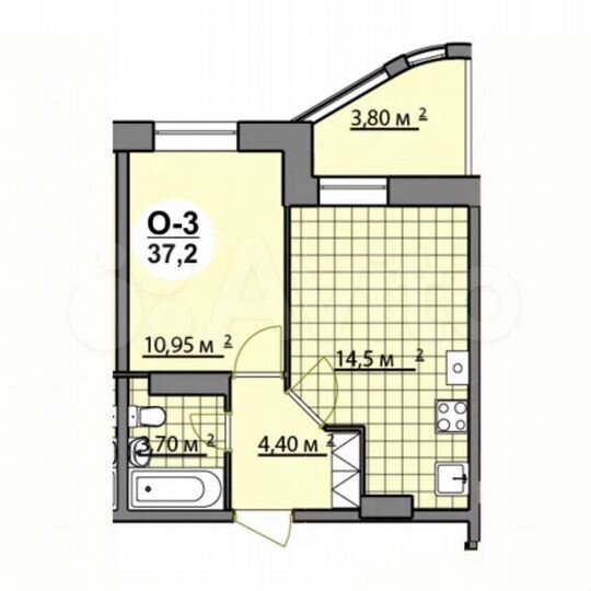1-к. квартира, 37,2 м², 5/9 эт.