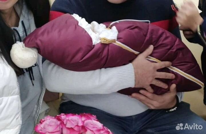 Конверт на выписку для девочки зимний