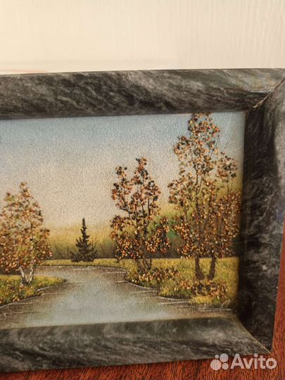 Панно с уральскими самоцветами