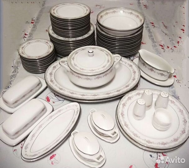 Столовый сервиз фарфор Noritake Rose China R103