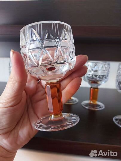 Фужеры хрустальные СССР цветные