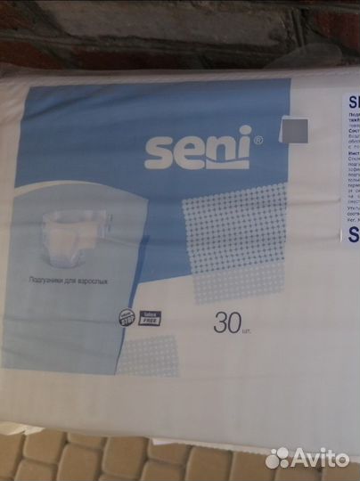 Памперсы для взрослых размер m seni по 30 штук