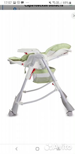 Стульчик для кормления babyton зеленый