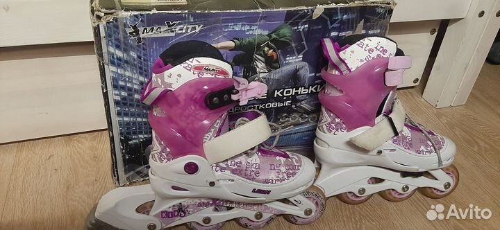 Ролики детские для девочек 30 33 размер