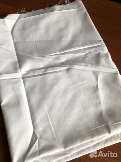 Габардин белый, голубой