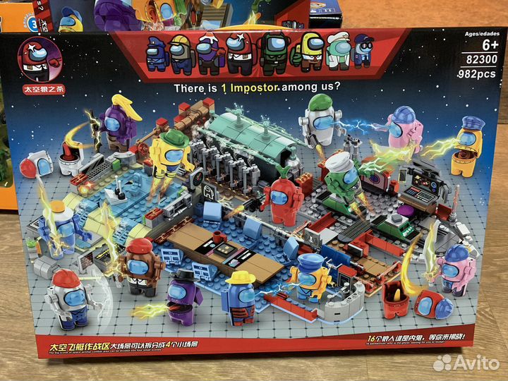 Амонг ас конструктор корабль 982 дет + 16 фигурок