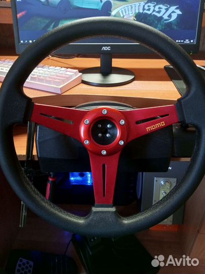 Logitech driving force gt+ руль momo