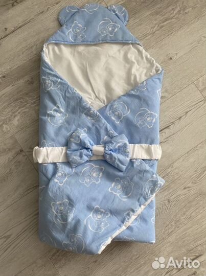 Конверт одеяло на выписку для мальчика