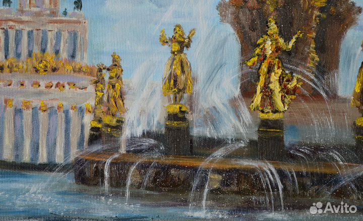 Картина маслом виды Москвы