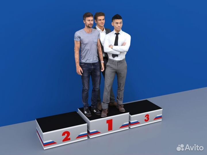 Пьедестал награждения Матрешка 812х612мм (прямоуг)