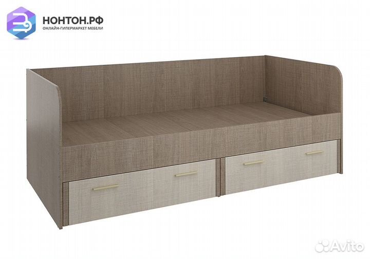 Кровать Юта 0.9 м крослайн карамель / латте