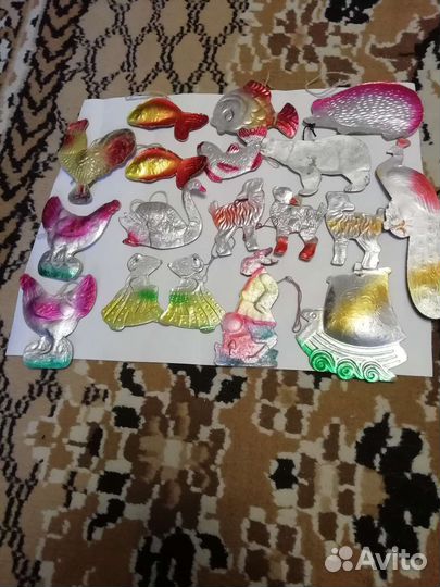 Елочные игрушки СССР картонаж