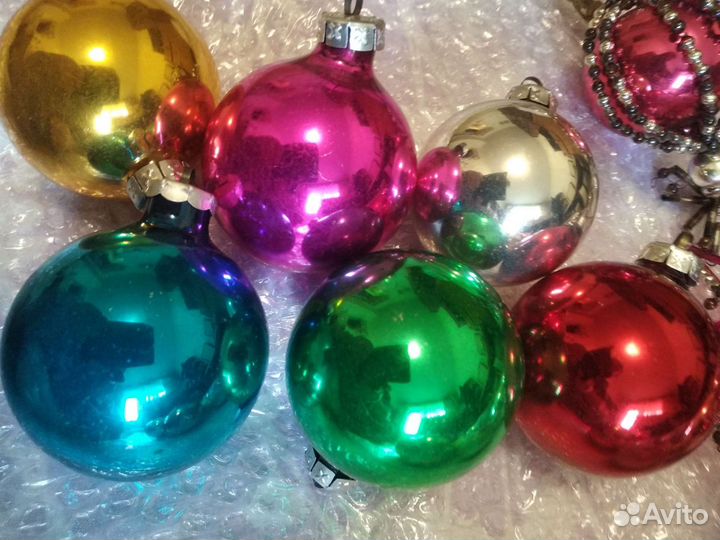 Елочные игрушки СССР и ГДР большие шары