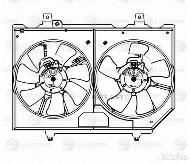 Luzar LFK1408 Вентилятор радиатора охлаждения niss