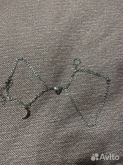 Парные браслеты с магнитным сердцем новые