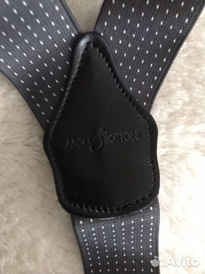 Подтяжки мужские кожаные