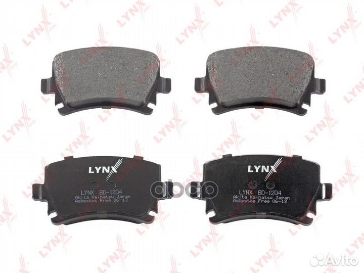 Колодки тормозные дисковые зад BD1204 lynxauto
