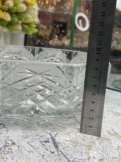 Фруктовница/салатник хрустальная