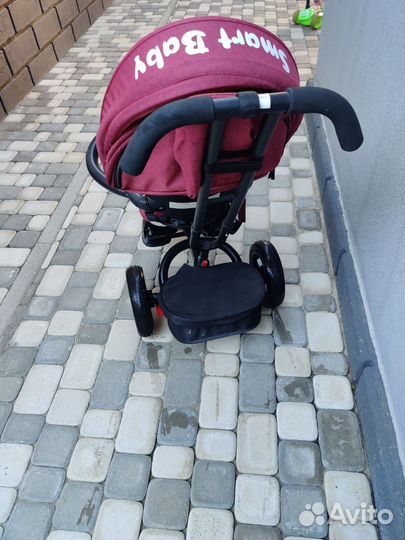 Трехколесный велосипед с ручкой smart baby