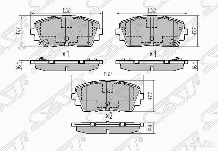 Колодки передние Kia Picanto ST581011YA00