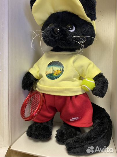 Котик- теннисист авторская мягкая игрушка