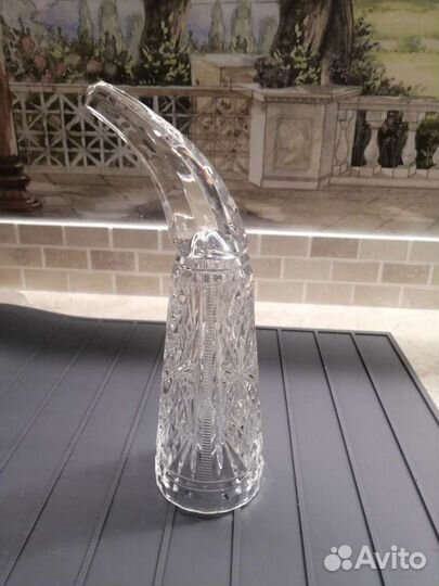 Хрустальный рог-бокал