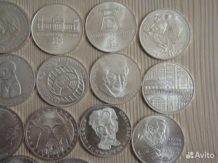 Монеты фрг, Германии, серебро