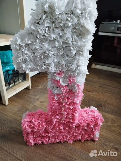 Цифра 1 на годик девочке