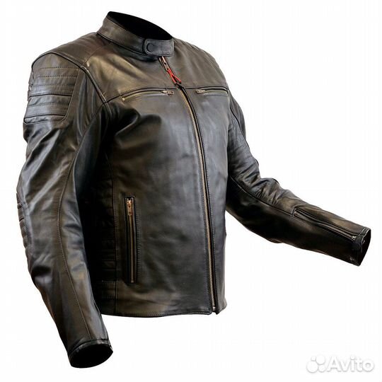 Мотокуртка мужская кожаная MCP Stripe