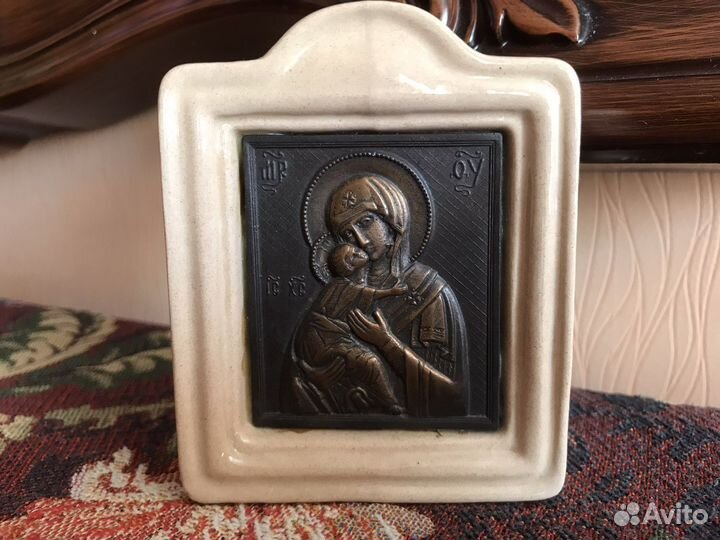 Iкoна керамика, металл 10х8 см