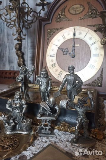 Фигурки, статуэтки, металл, олово, винтаж