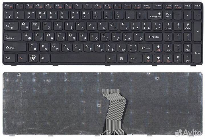 Клавиатура Lenovo Ideapad G580, G585, Z580 черная